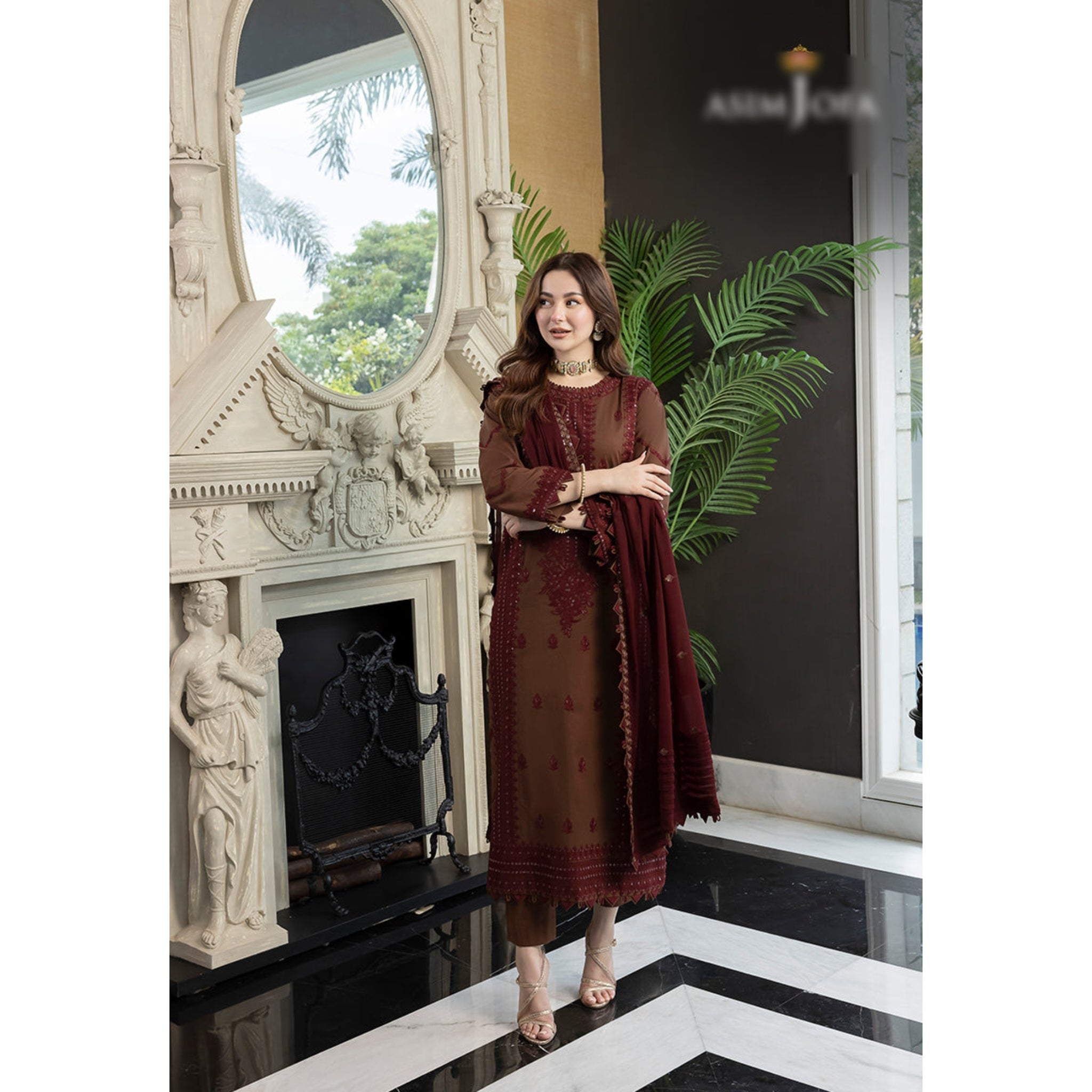 NA-39 : 3-PIECE UN-STITCHED EMBROIDERED PREMIUM LAWN DRESS