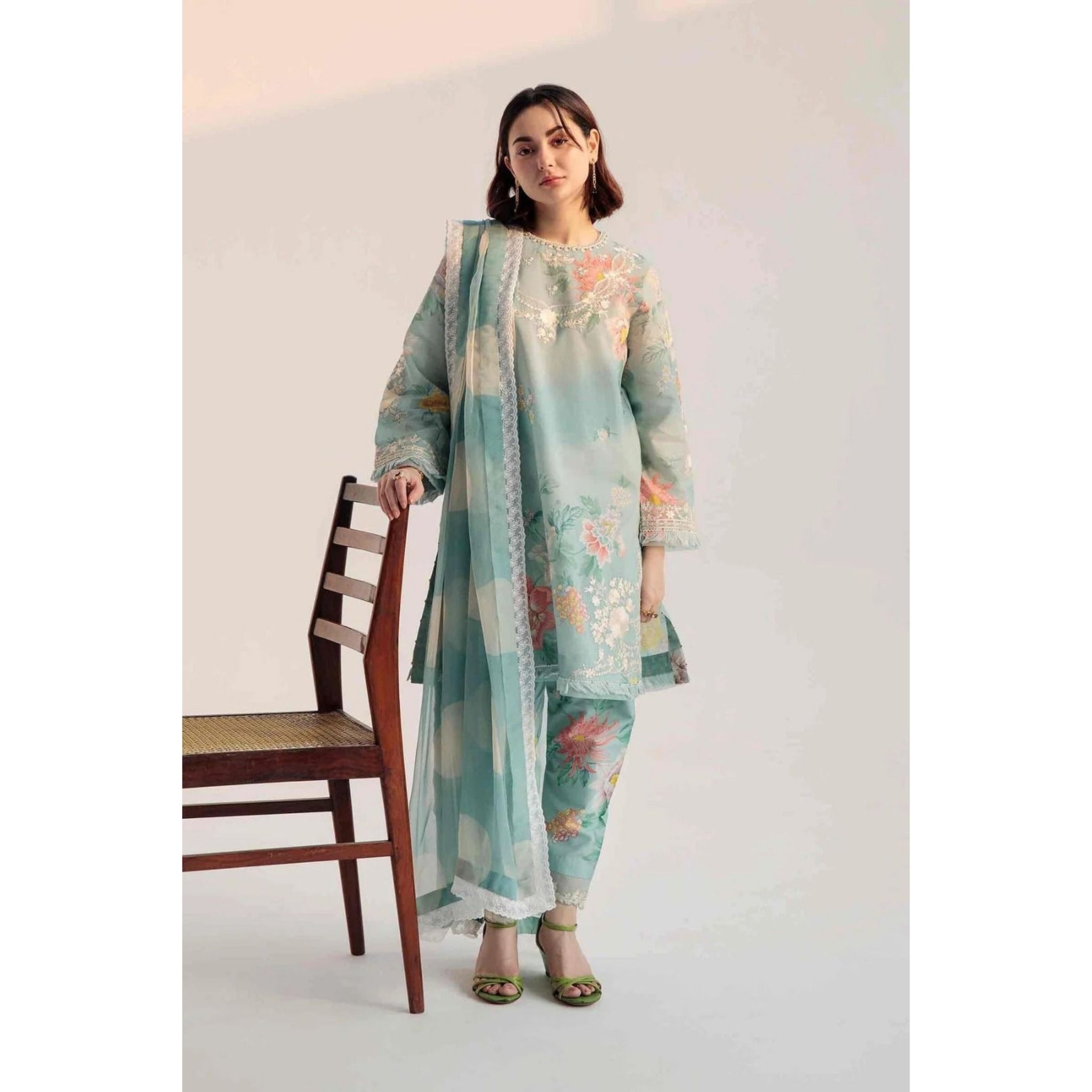 NA-46 : 3 PIECE UNSTITCHED KARANDI DIGITAL PRINTED DRESS