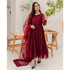 FR-05 : 4-PIECE UN-STITCHED EMBROIDERED PARTY WEAR FROCK