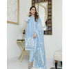 SP-06 : 4-PIECE UN-STITCHED EMBROIDERED PARTY WEAR DRESS