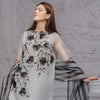 SF-01 : 4-PIECE UN-STITCHED EMBROIDERED PARTY WEAR DRESS