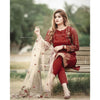 BM-01 : 3-PIECE UN-STITCHED EMBROIDERED PREMIUM LAWN DRESS