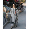 QK-01 : 3 PIECE UN-STITCHED EMBROIDERED PREMIUM LINEN DRESS