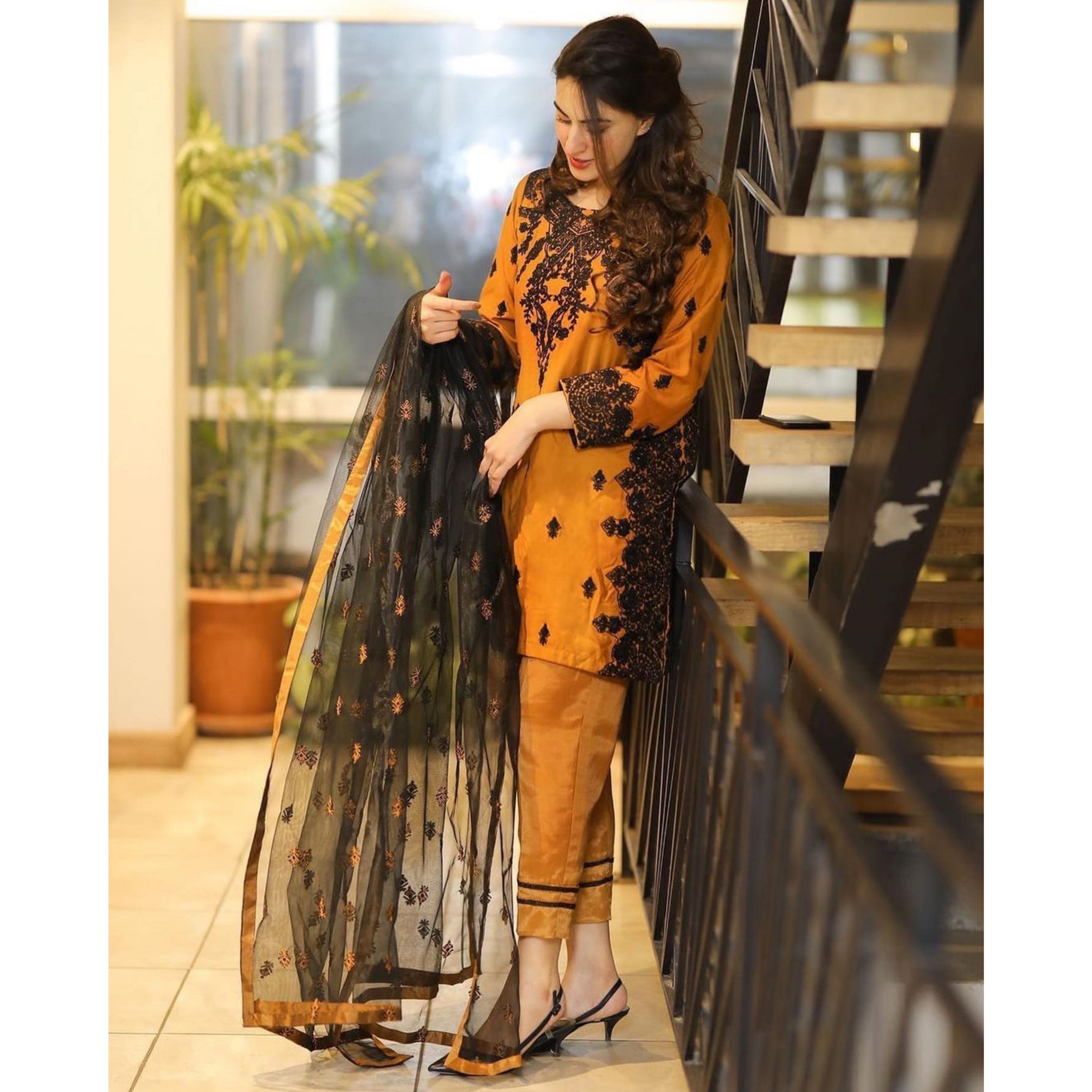 CO-01 : 3-PIECE UN-STITCHED EMBROIDERED PREMIUM LAWN DRESS