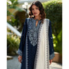 ZSJ-05 : 3-PIECE UN-STITCHED EMBROIDERED PREMIUM LAWN DRESS