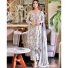 PZ-01 : 3-PIECE UN-STITCHED DIGITAL PRINTED SATTEN SILK DRESS