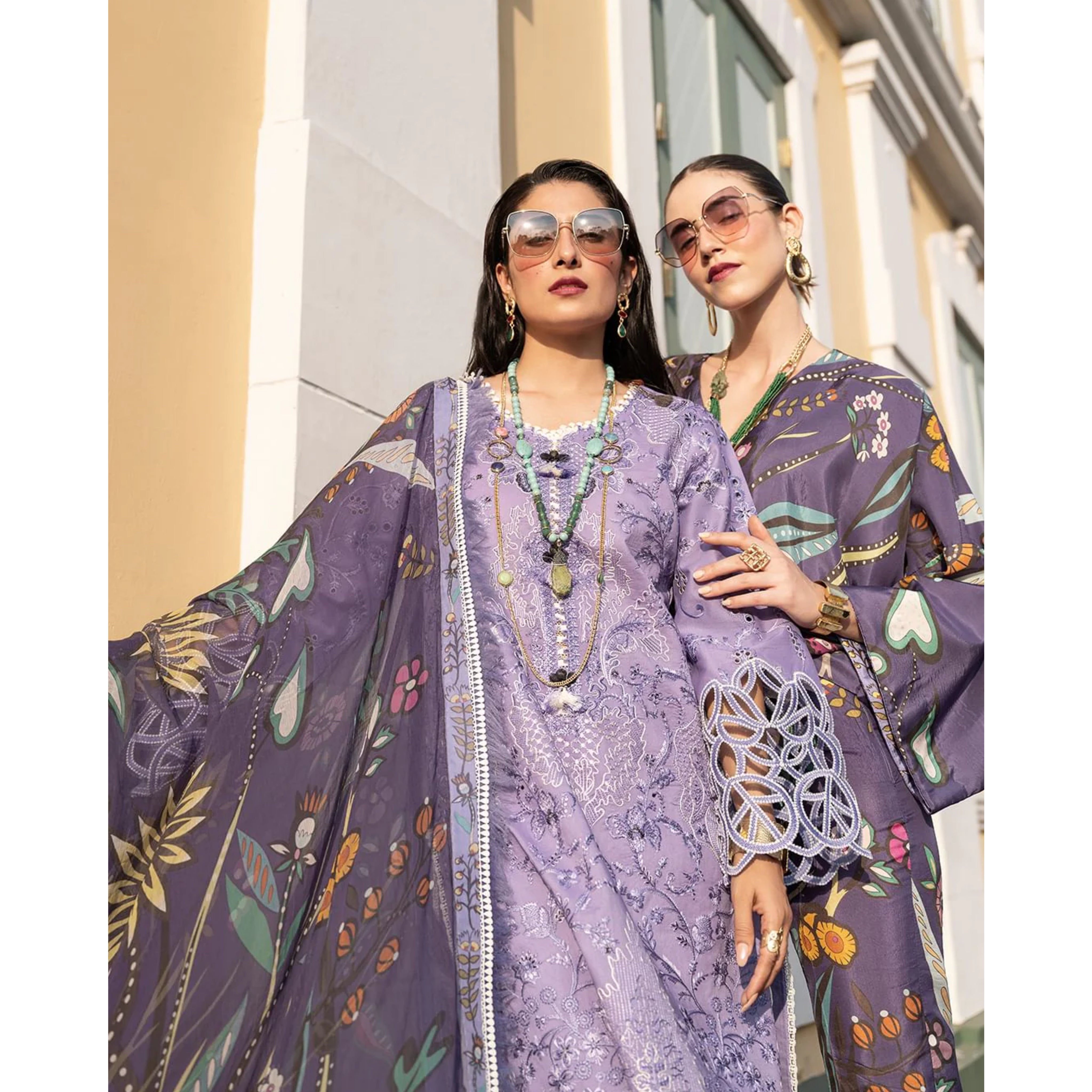 NA-08 : 3-PIECE UN-STITCHED EMBROIDERED PREMIUM LAWN DRESS